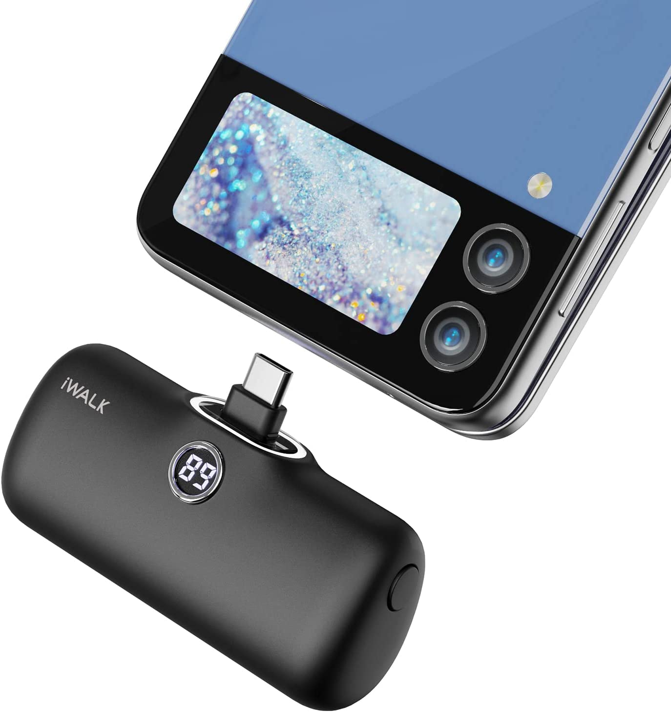 Portable PD USB C Power Bank Small Fast Charging Dock Battery with LED Light-image