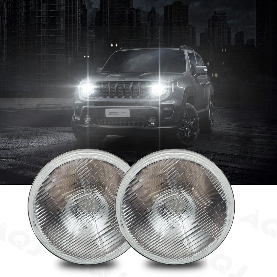 DOT Pair 7 Inch Round LED Headlights Hi-lo Sealed Beam For Mack R Series US - Imagem 4 de 4