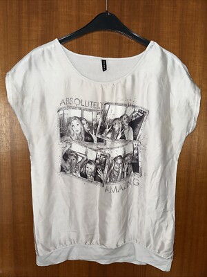 Amisu Bluse grau hellgrau Gr. L