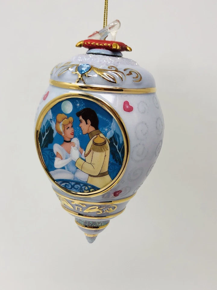 Bradford Ed Disney Princess Heirloom Porcelain Ornaments Set Of 3 - Belle NIB - Image 4 of 4