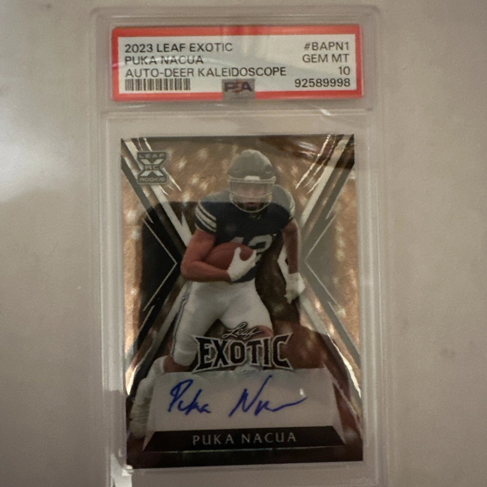 Puka Nacua Leaf Exotic Autographs #BAPN1 Deer Kaleidoscope