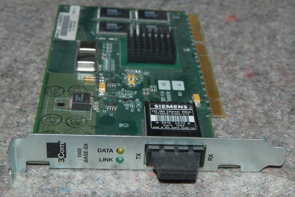3Com Gigabit Fiber Server 1000BASE-SX/MM PCI-X 3C985B-SX LAN ethernet adapter - Image 2 of 3