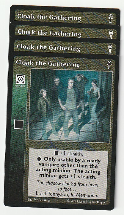 Cloak the Gathering x4 5th Edition VTES Jyhad