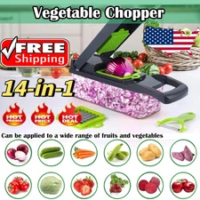 14 In 1 Fruit Vegetable Slicer Cutter Food Onion Veggie Dicer Chopper Kitchen ⭐