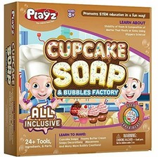 Playz Make  Decorate Cupcake Soap  Bubbles Using DIY Science Kit - Fun...