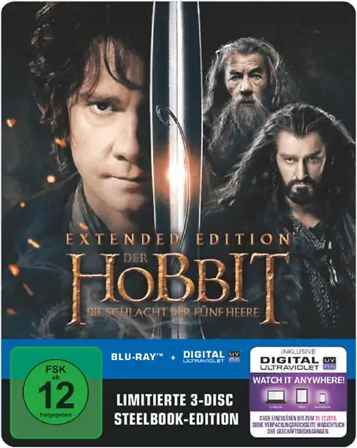 Der Hobbit: Die Schlacht der fünf Heere [Extended Edition, Limitierte 3-Discs St - Bild 1 von 1