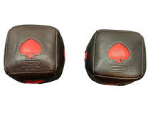 RARE Coach Card Dice Leather Paperweights (Spades/Hearts/Clubs/Diamonds)