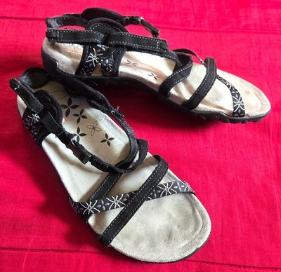 Merrell Terran Lattice Sandals Black Womens Size 7 Hiking Sporty Strappy Sandal