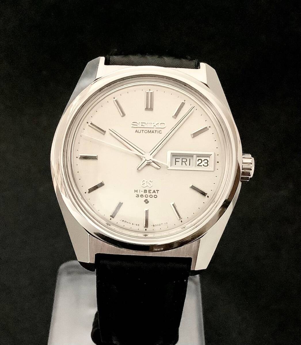 Seiko Grand Seiko 6146-8000 Vintage OH Hi-Beat 36000 Silver