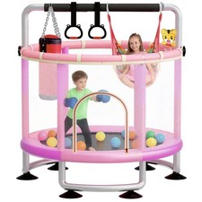 60" Toddler Trampoline for Kids,5FT Kids Trampoline for Toddlers 1-3,Upgrade Adj