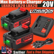 Pack 20V 8.0Ah Battery for BLACK DECKER 20Volt LBXR20-OPE LB2X4020-OPE / Charger