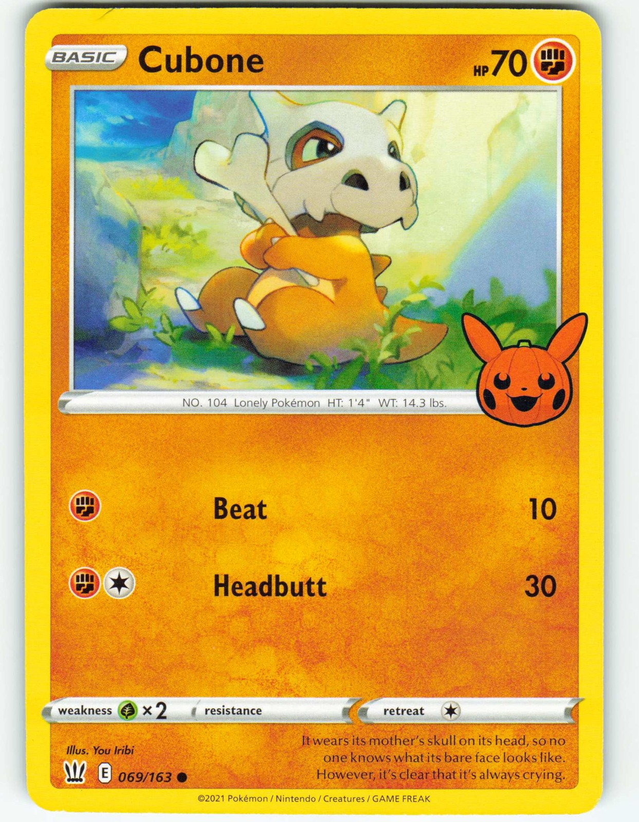 Cubone - 69/163 Battle Styles - Pokémon TCG - 2021