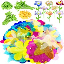 Flower Bouquet Craft Kit Accessories for Making 32 Flowers, DIY Fabric Flower...