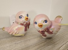 Target Spritz Valentine  s Day 2026 Ceramic Birds Pink Bow Retro Look 2 Set   