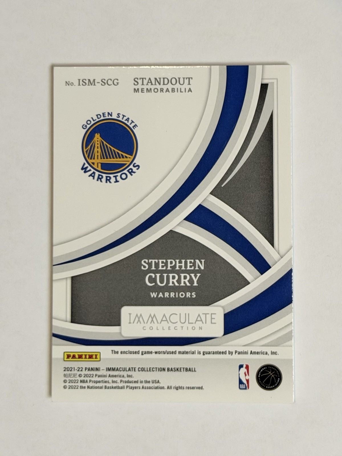 2021 Immaculate Stephen Curry Patch Auto /99 Standout Memorabilia view 2