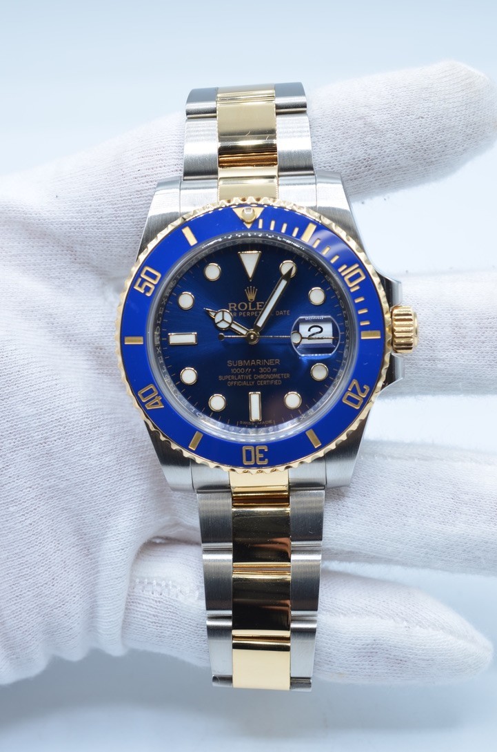 Rolex Submariner 116613LB Bluesy 40mm Two Tone 18K Gold Steel Box Papers image 3