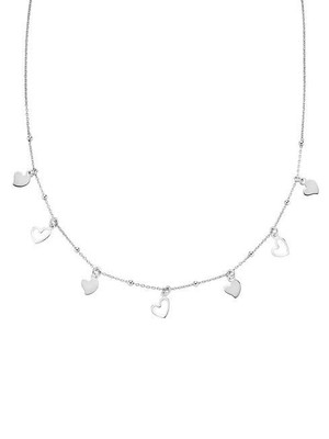 Argento Sterling .925 Placcato Rodio Gioielli Infinito Design Diamante Collane