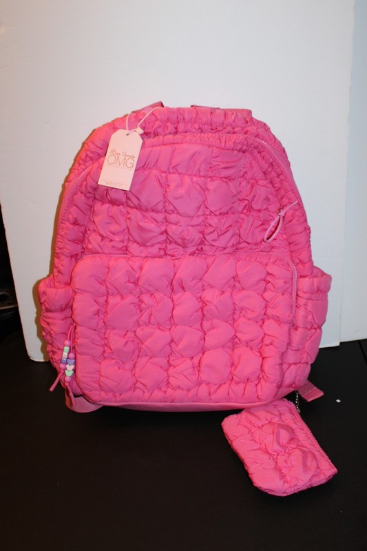 Miss Gwen's OMG Accessories Quilted Backpack - Hot Pink with pouch