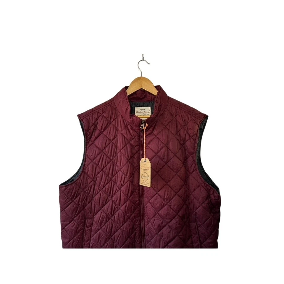 Original Weatherproof Maroon Quilted Puffer Vest Men's XXXL NEW - Image 2 of 4