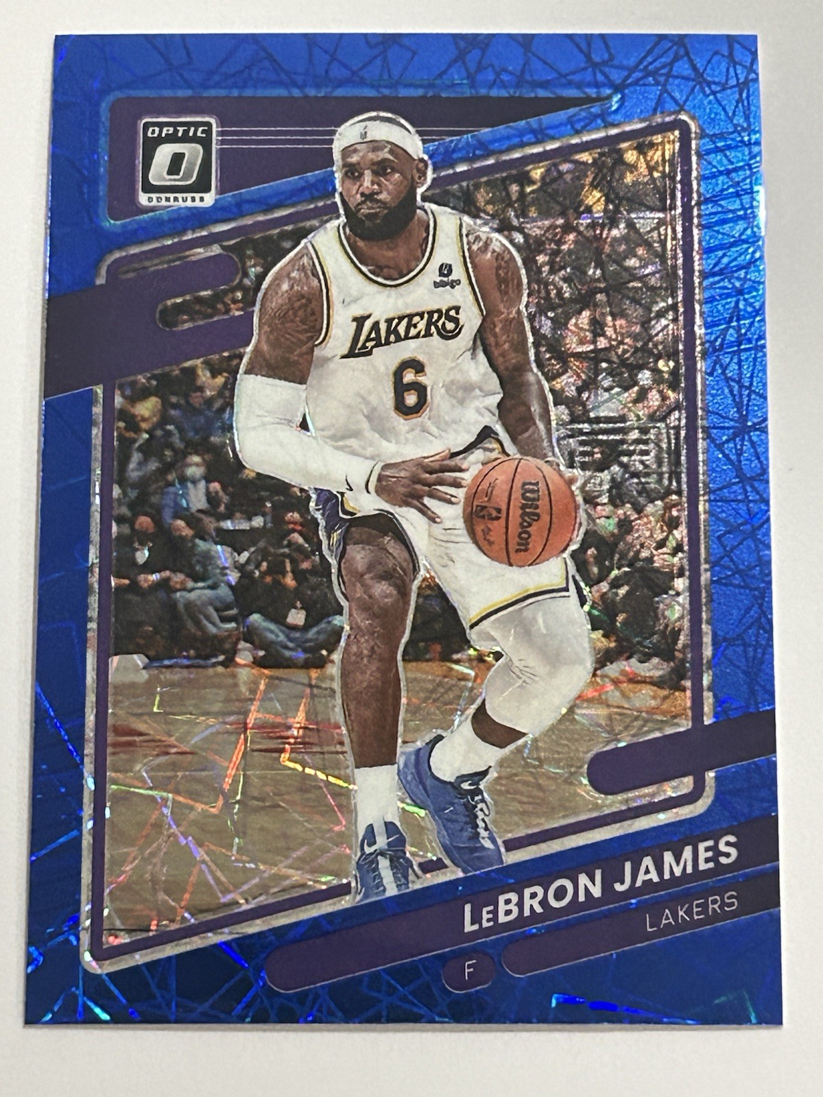 Lebron James 2021-22 Panini Donruss Optic #41 Blue Velocity Prizm