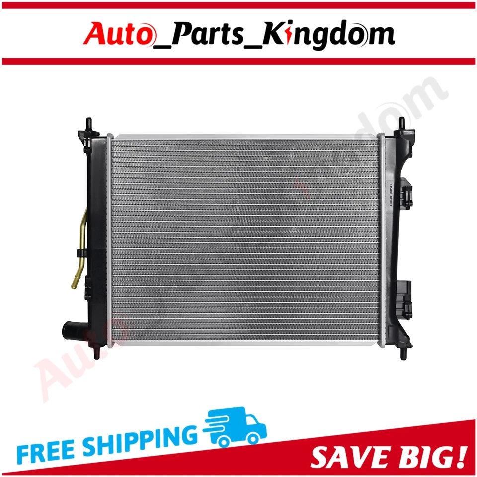 Алюминиевый радиатор для 2012–2017 Hyundai Accent 2012–2017 Kia Rio 1,6 л - Изображение 2 из 4