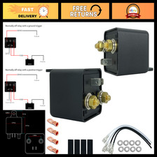 High Power 120A 12V Continuous Duty SPST 4-Pin Relay Set for Automotive Use