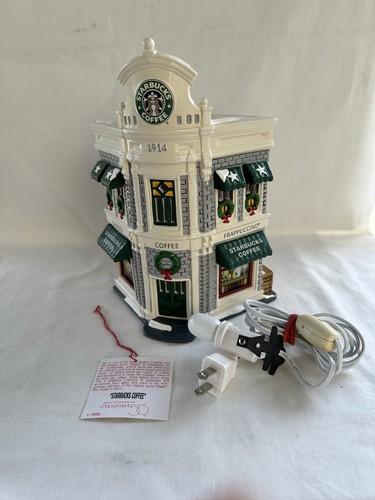 Dept 56 Snow Village Starbucks Coffee Shop ~ Cord ~ Box - Picture 16 of 19