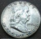 US 1954 Franklin Half Dollar **