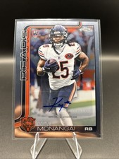Kyle Monangai 2025 Topps Chrome NFL Rookies Autograph Variation #RA-KYM Bears RC