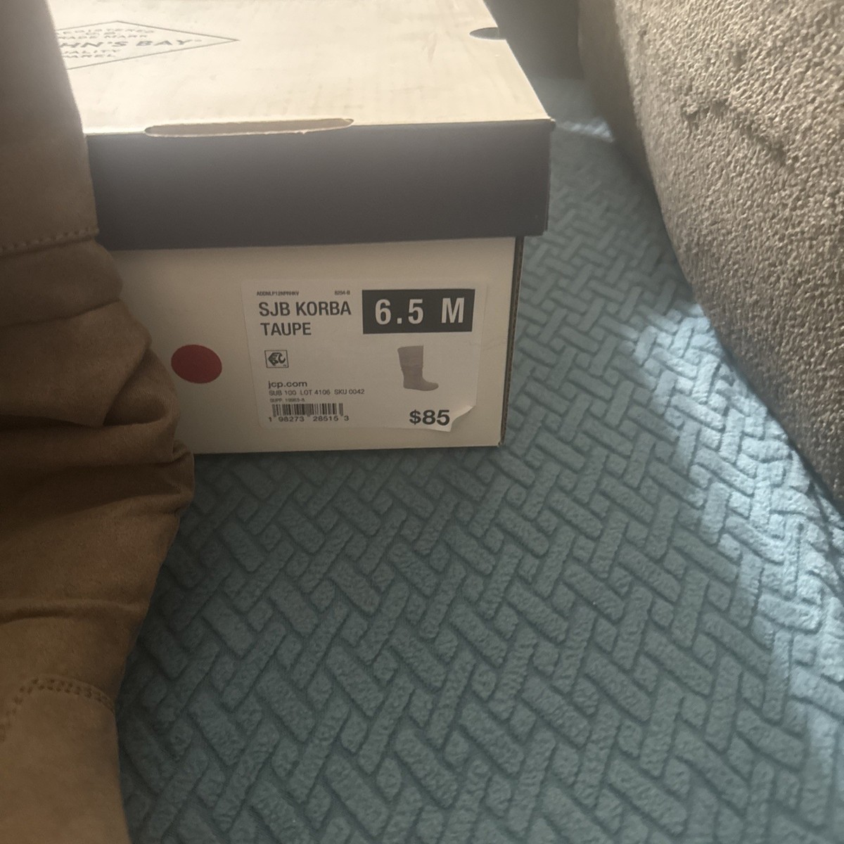 トップ まとめ St John's Bay memory foam Brown high boots sz 9.5 NWT and Box $85
