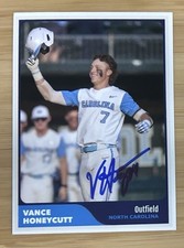 Vance Honeycutt Signed Auto IP North Carolina Rookie Card UNC Baltimore Orioles