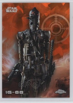 2025 Topps Chrome Star Wars Sapphire Orange /25 IG-88 #124 z7j