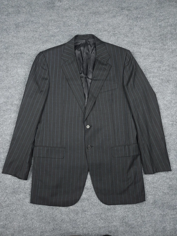 Traje Belvest Super 120s Hombre 42 Gris Rayas Lana Italia 2 Piezas Foto 2 de 4