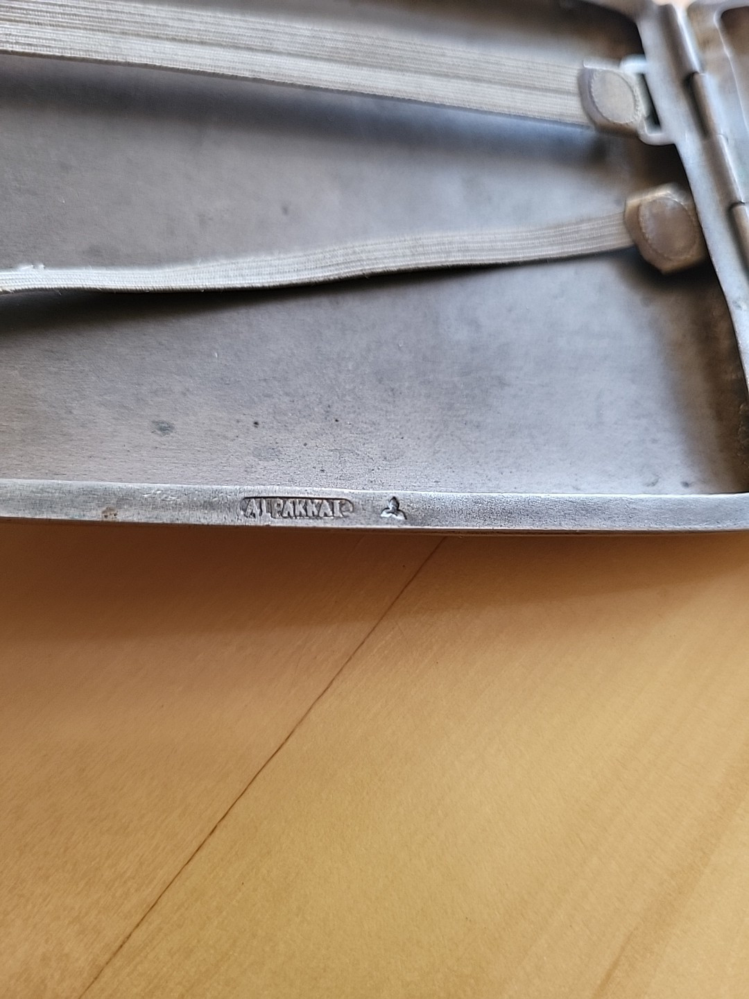 Vintage Silver Cigarette Case Signed Alpakkai - image 6