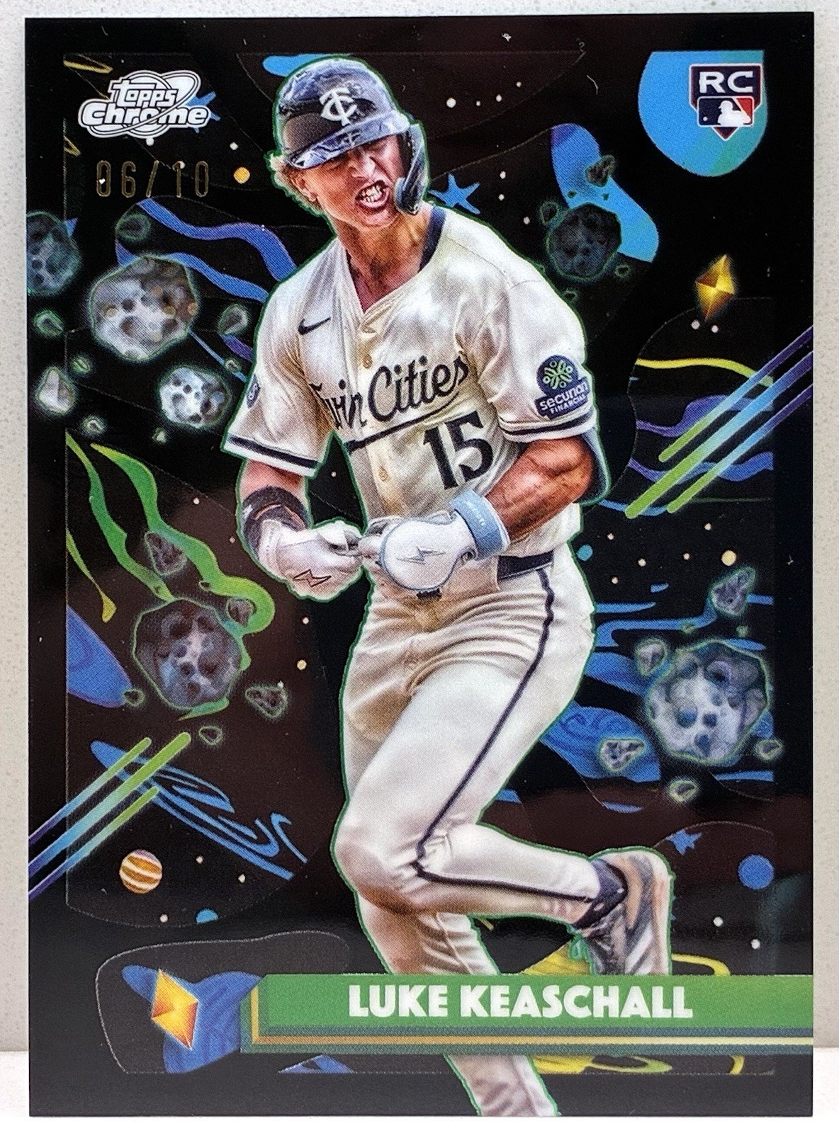 LUKE KEASCHALL 2025 Topps Cosmic Chrome #153 Black Eclipse Refractor /10