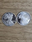 MIX LOT OF 2 Silver 1 Oz Rounds. Silvertowne St Gauden Round And HM Liberty