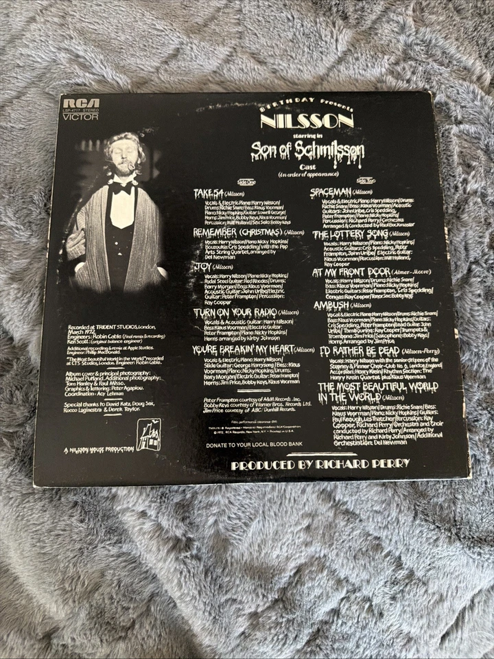 Nilsson; Son of Schmilsson 12” Vinyl Record USA Gatefold w/lyric poster - Image 2 of 4