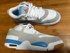 Air Jordan 4 RM Men's Shoes Grey White Legend Blue FQ7939 104 Size 12