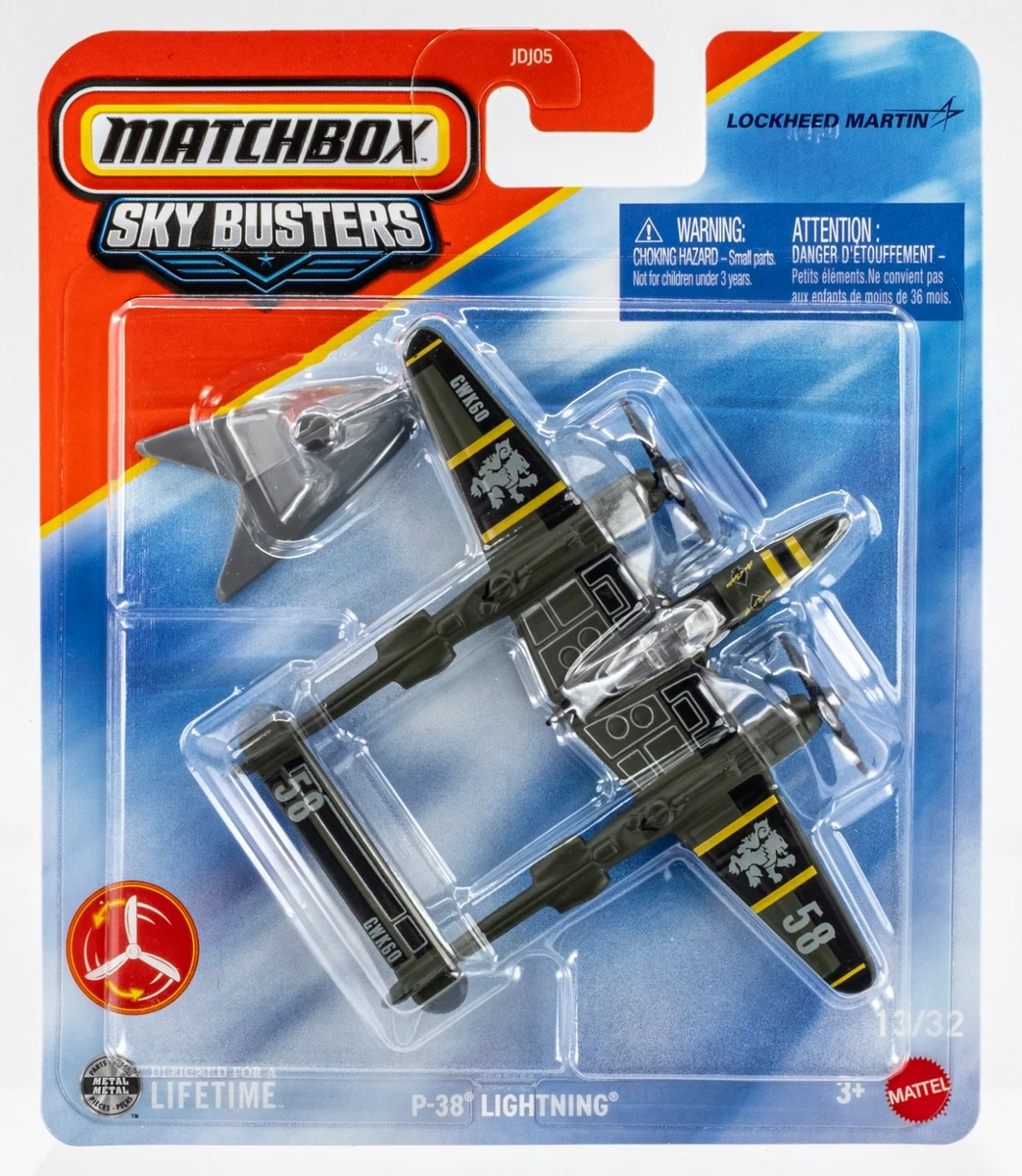 2026 Matchbox Sky Busters® #13 Lockheed P-38 Lightning MATTE OLIVE