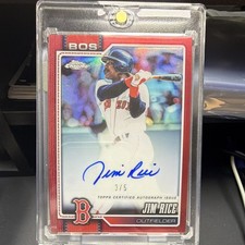 Jim Rice Chrome 2026 Red Refractor /5 #3 Auto