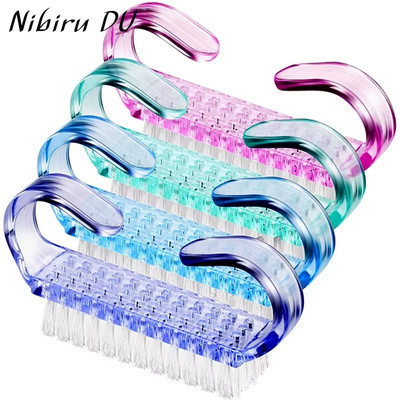 Handle Grip Nail Brush Fingernail Toenail Scrub Cleaning Pedicure Manicure Tool