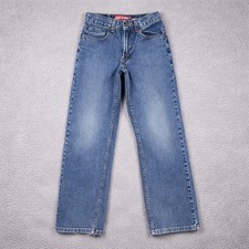 Levis Jeans Boys 12 Slim Blue Loose Fit Straight 569 Baggy Classic Faded Denim