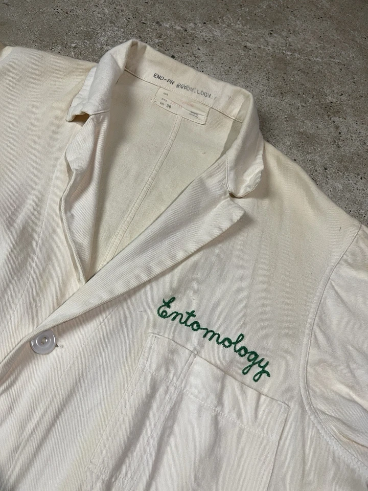 Vintage Doctor Lab Coat Sanforized Uniform Angelica Chain Stitched 40s 50s 38 - Image 2 of 4