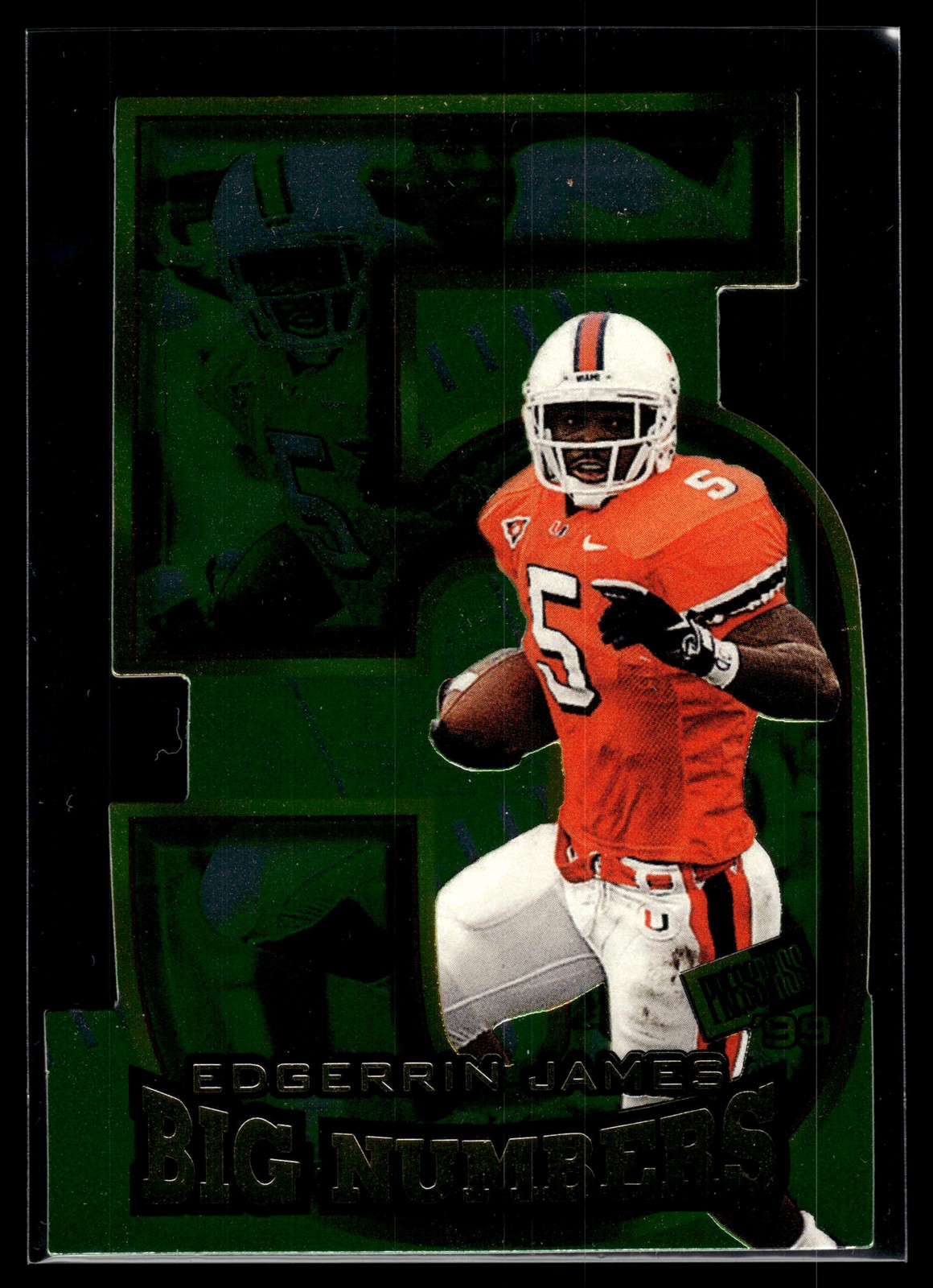 Edgerrin James Press Pass Big Numbers #BN4 Big Numbers Die-Cut