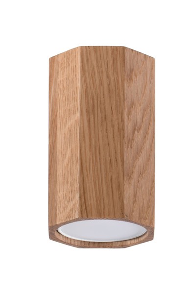 Deckenleuchte Deckenlampe Holz B: 6 Cm H: 10 Cm Klein Flach GU10 Spot Flur-image