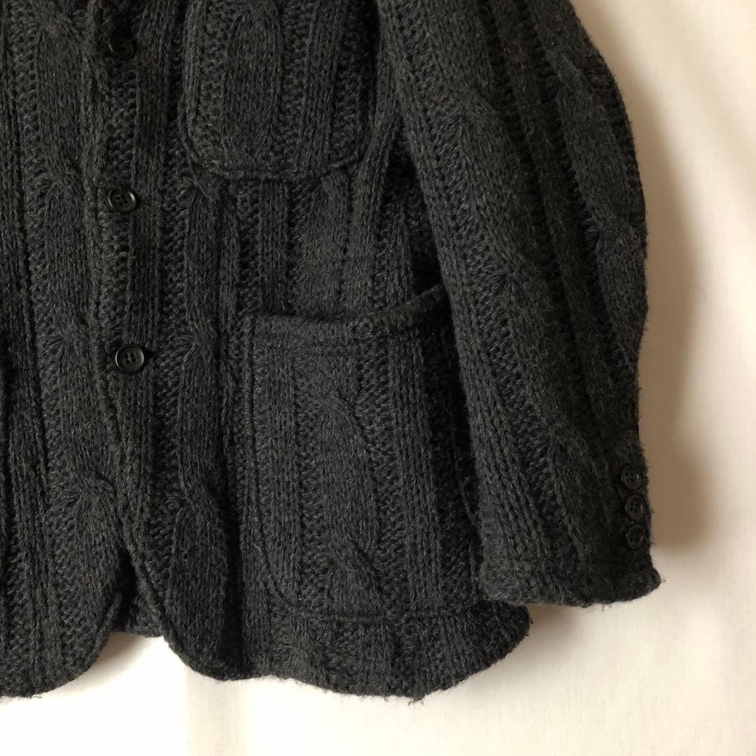 Engineered Garments Cable Knit Jacket Gray XS - image 7