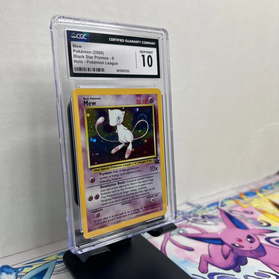 CGC 10 GEM MINT - SWIRL!!! - Mew Black Star Promo #9 Holo Pokemon League 2000 - Image 2 of 4