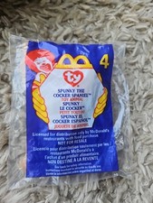 1993 McDonald's TY Teenie Beanie Baby Spunky the Cocker Spaniel With Tag