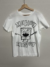 Camiseta Bob Esponja Nickelodeon Doodle Bob Blanca Unisex Mediana