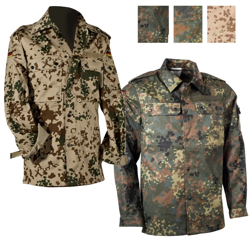 ORIGINAL BUNDESWEHR FELDBLUSE FLECKTARN /TROPENTARN/ WÜSTENTARN / BW BLUSE JACKE